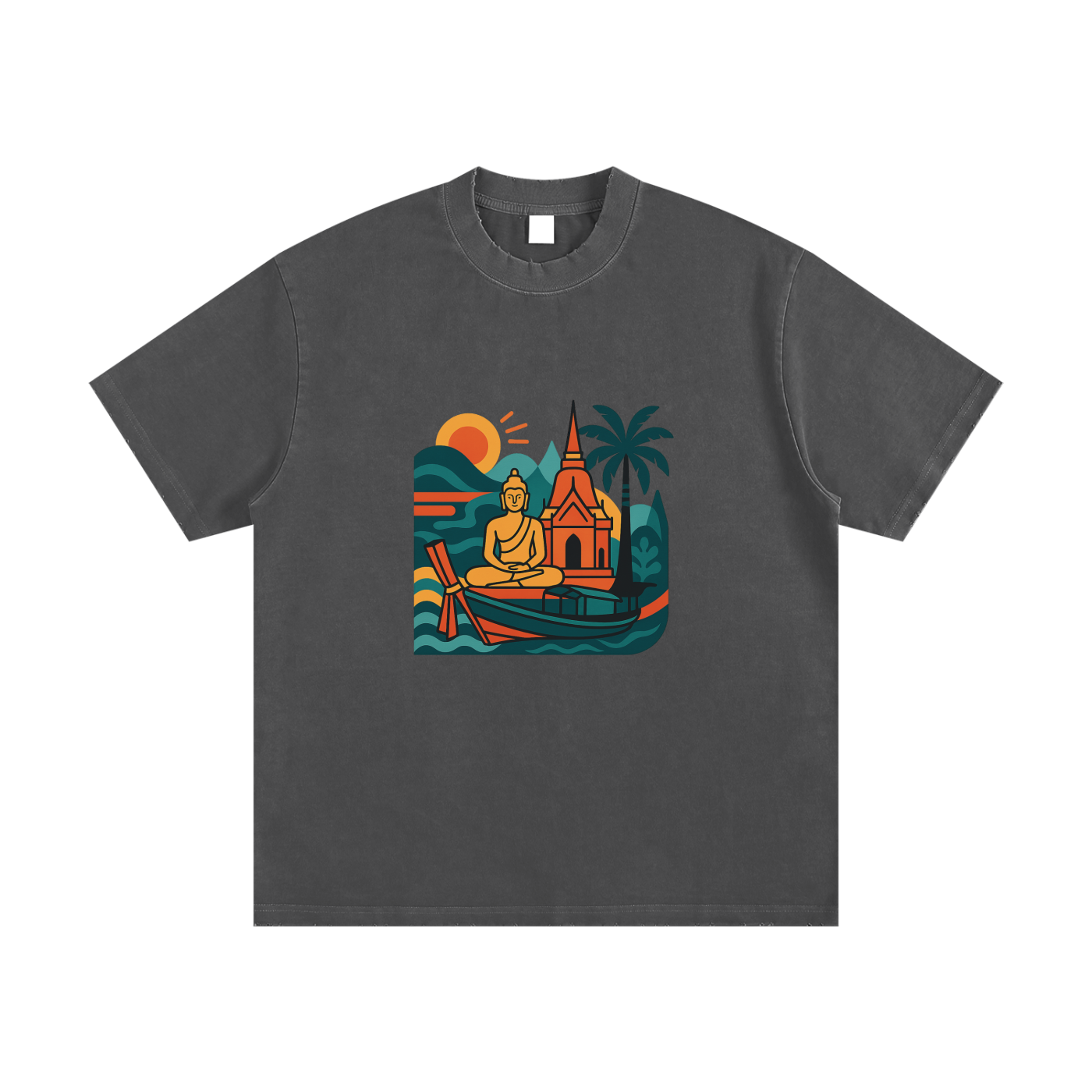 Heavyweight Vintage Washed Frayed T-Shirt