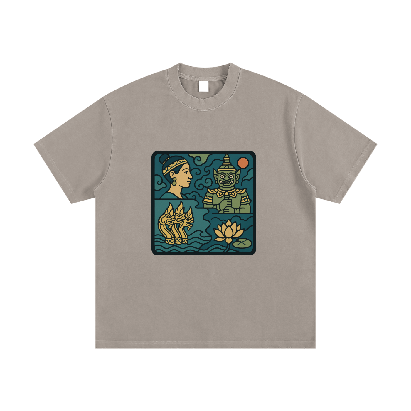 Heavyweight Vintage Washed Frayed T-Shirt
