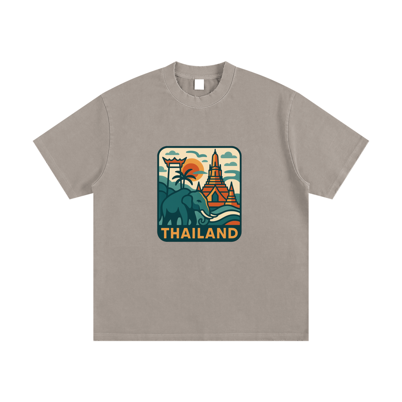 Heavyweight Vintage Washed Frayed T-Shirt