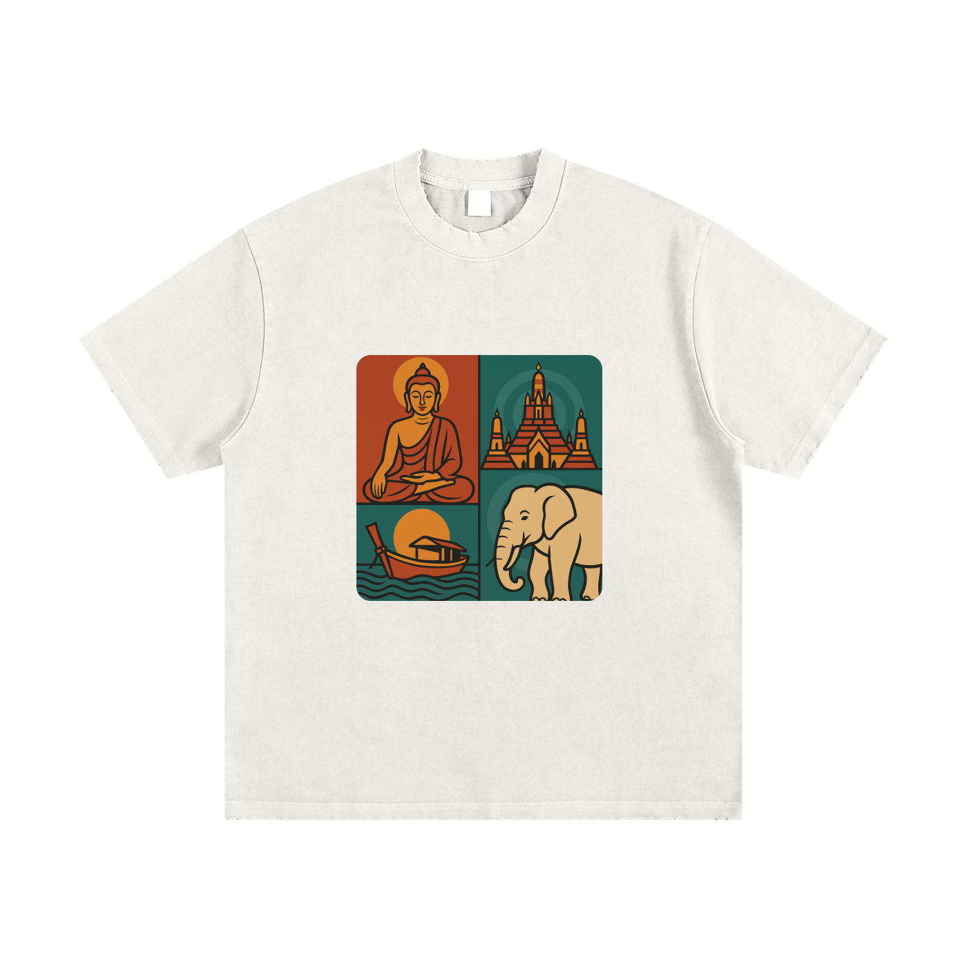 Heavyweight Vintage Washed Frayed T-Shirt