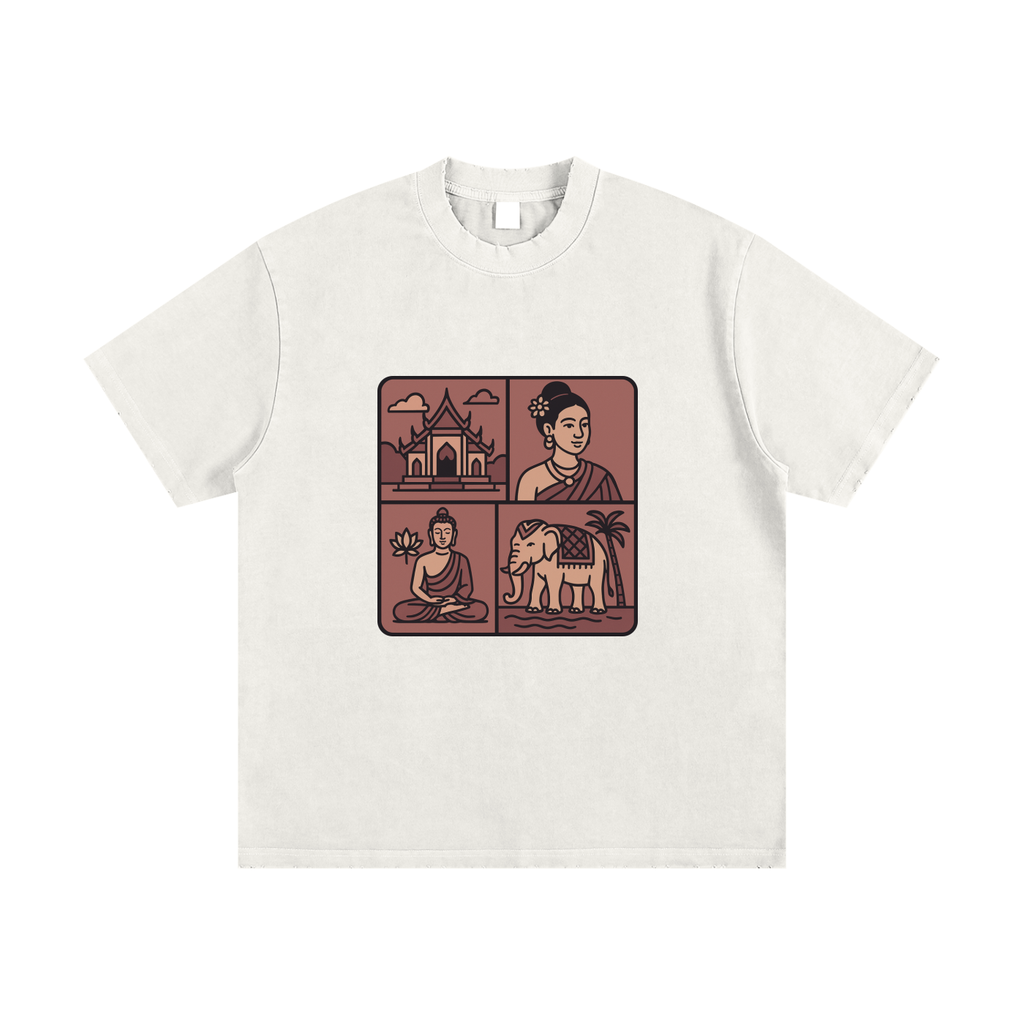 Heavyweight Vintage Washed Frayed T-Shirt