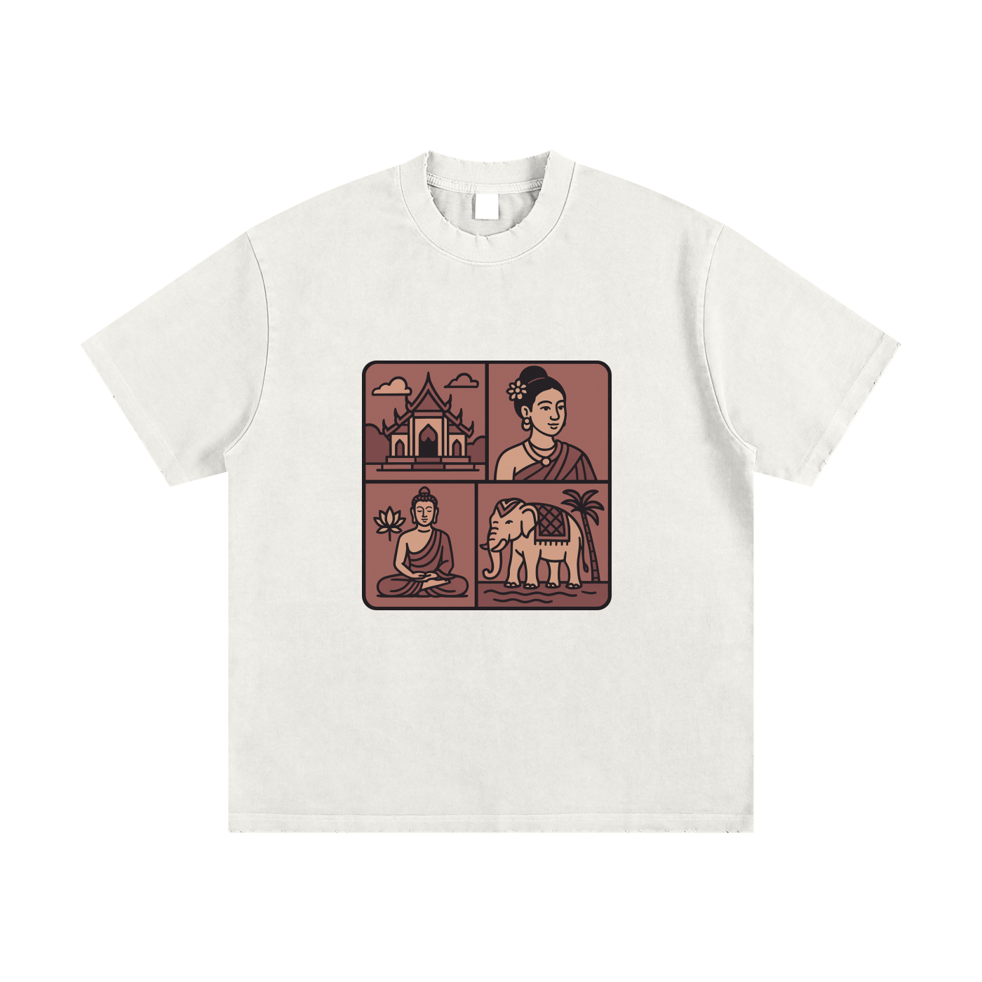 Heavyweight Vintage Washed Frayed T-Shirt