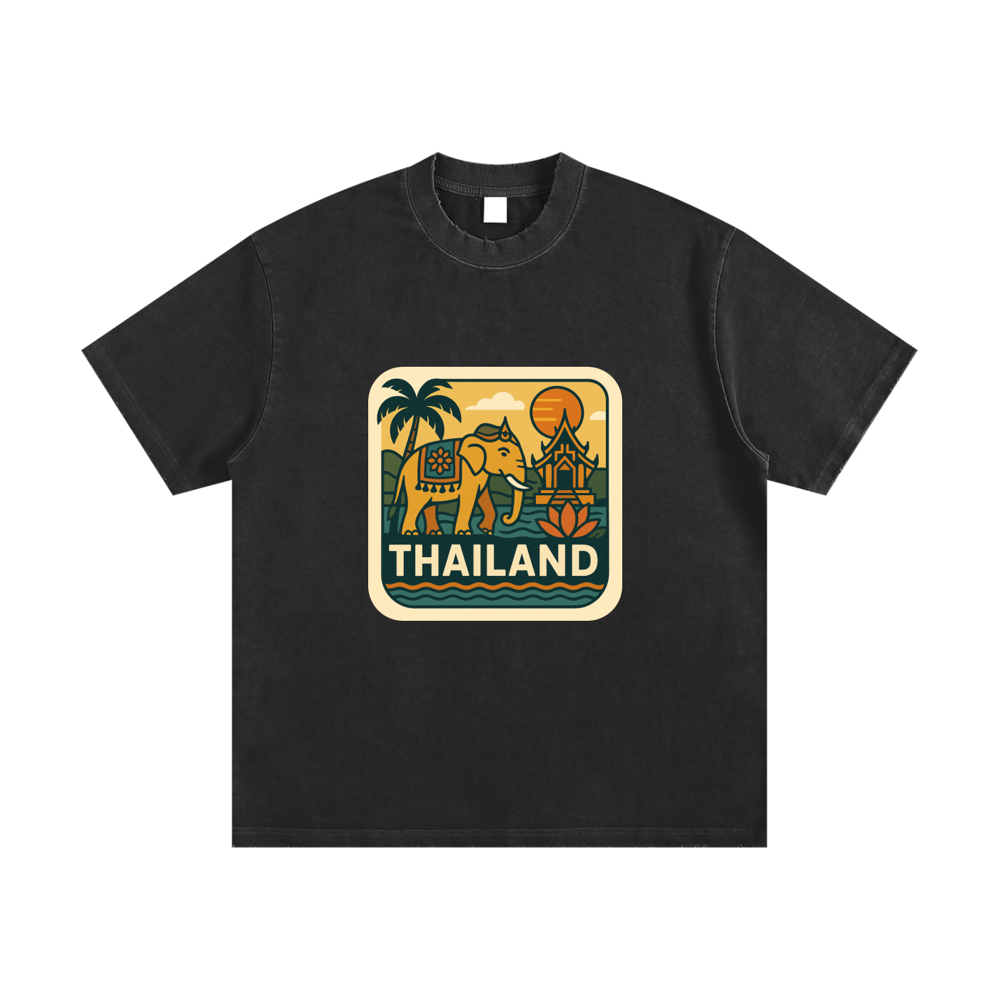 Heavyweight Vintage Washed Frayed T-Shirt