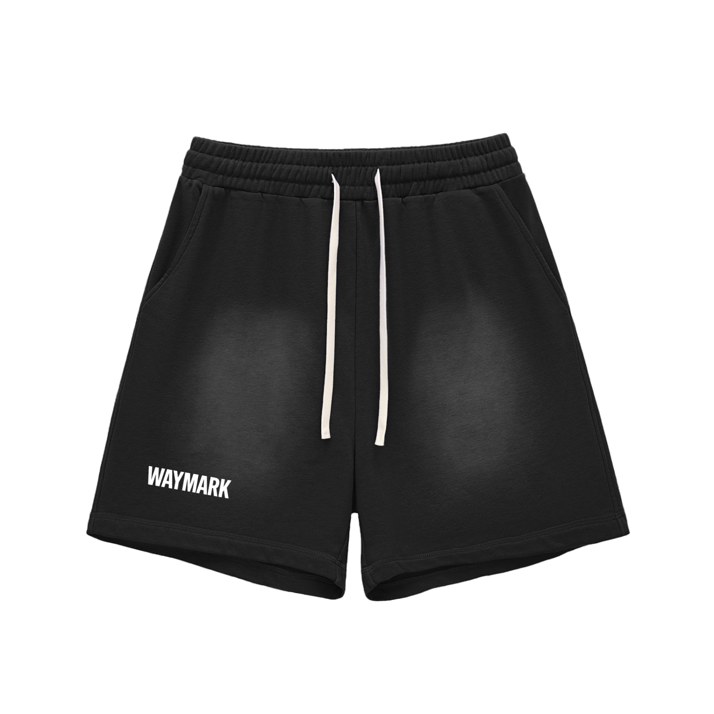 Sun Fade Raw Edge Cotton Shorts