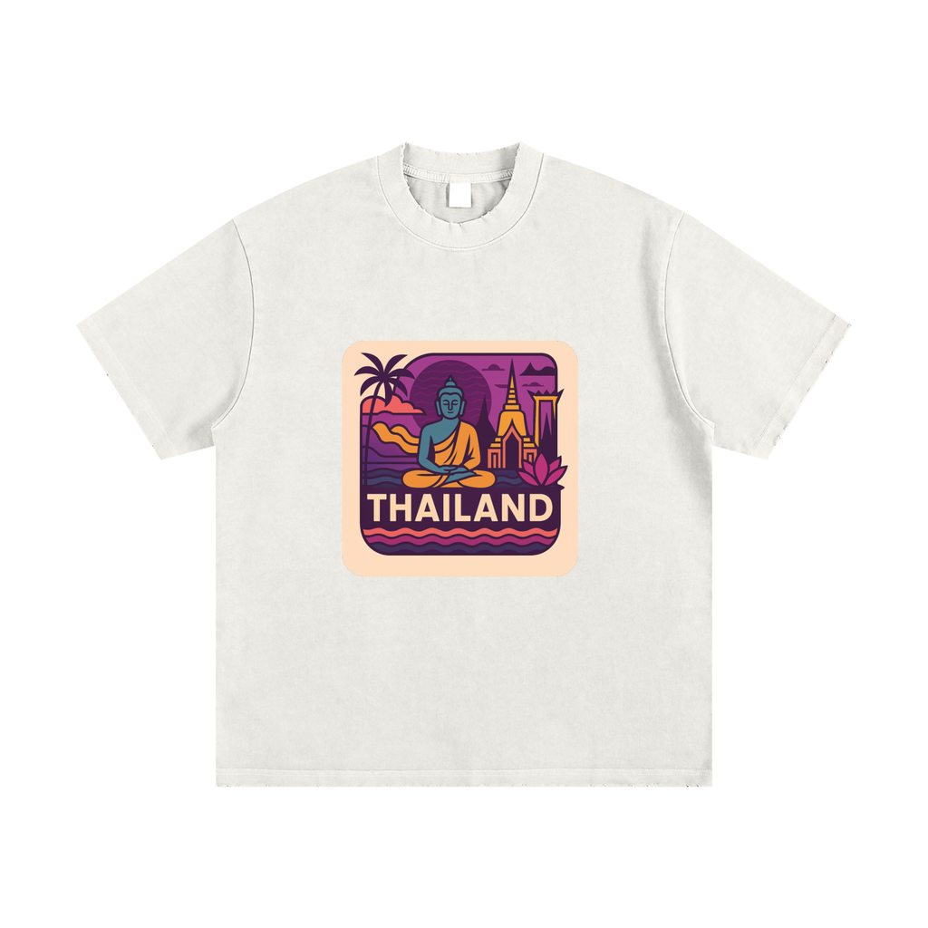 Heavyweight Vintage Washed Frayed T-Shirt