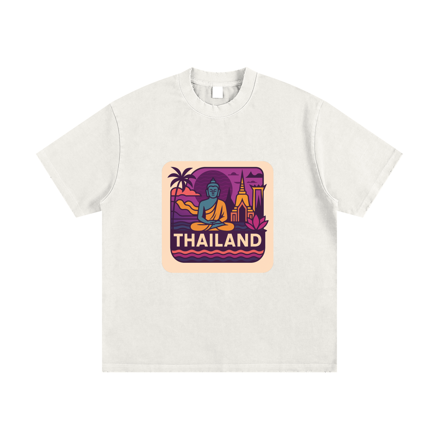 Heavyweight Vintage Washed Frayed T-Shirt
