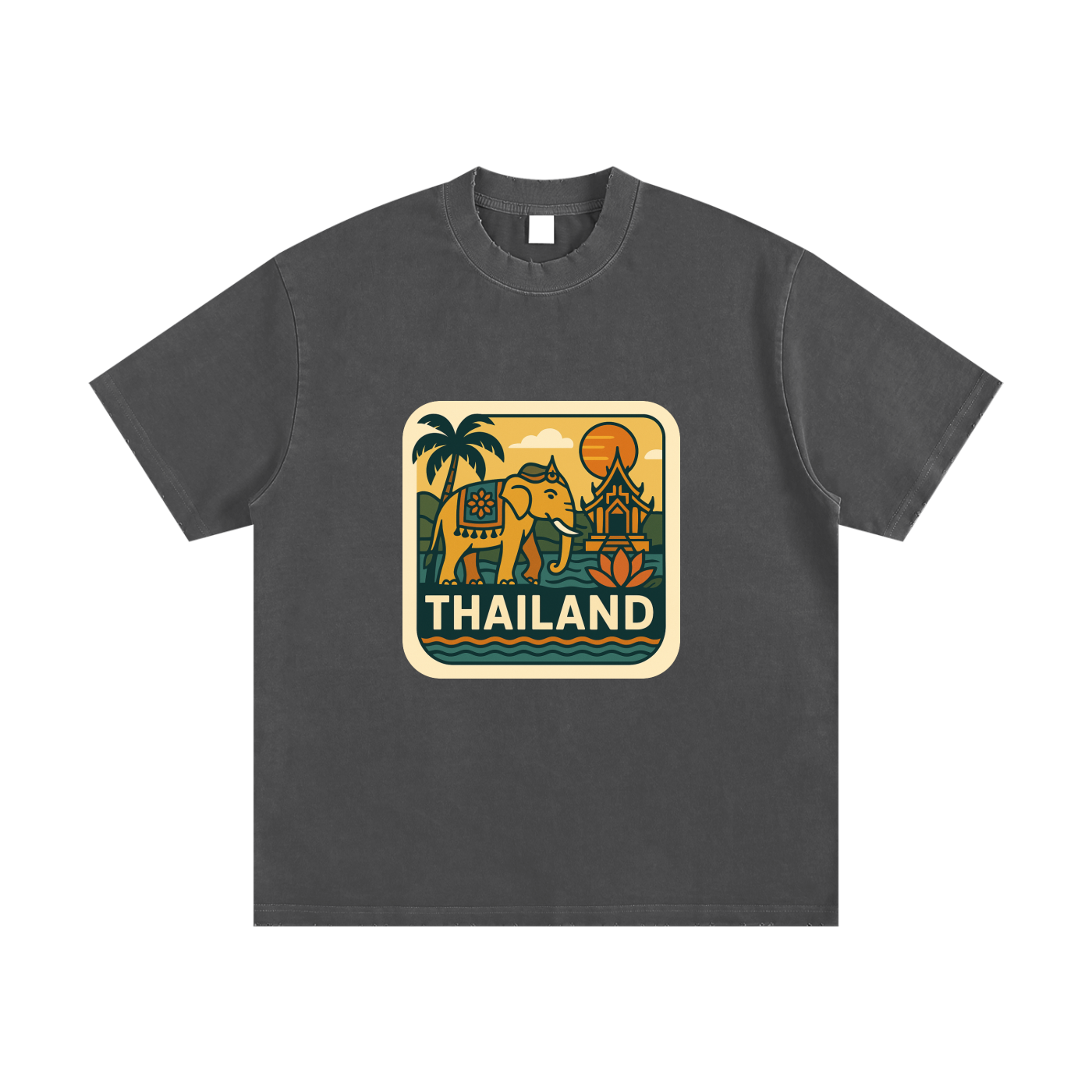 Heavyweight Vintage Washed Frayed T-Shirt