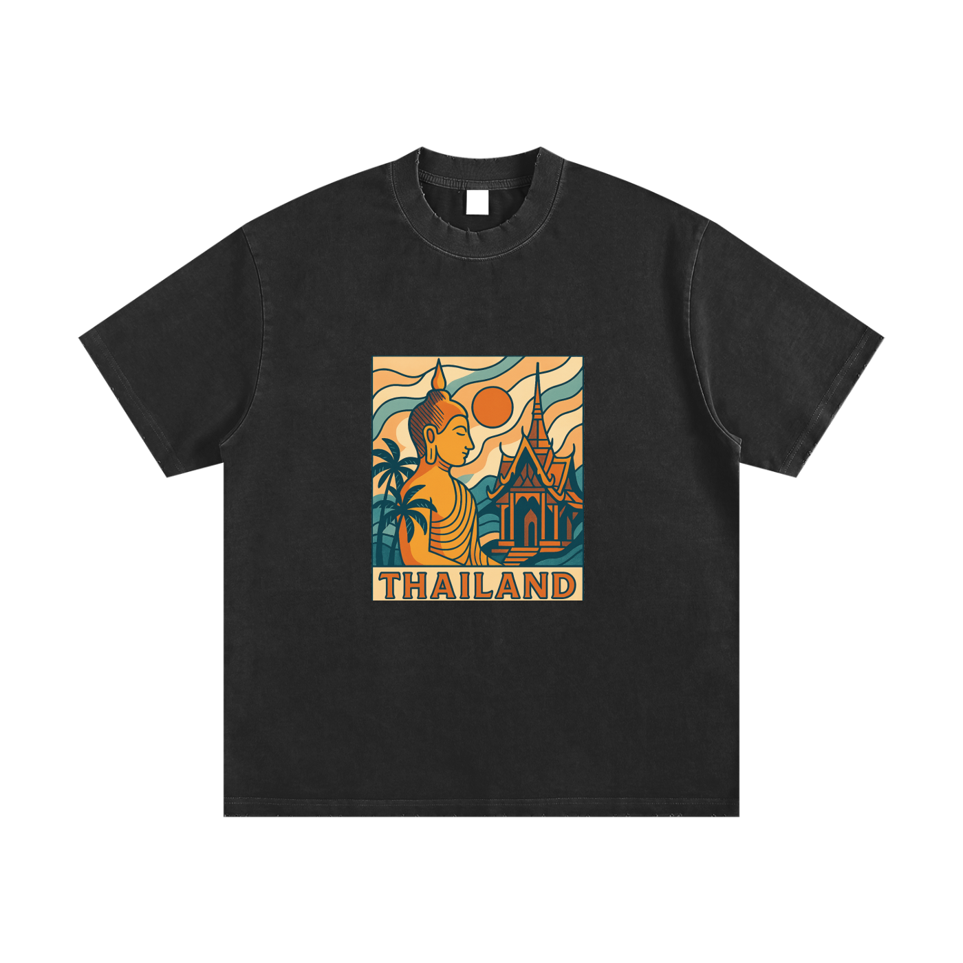 Heavyweight Vintage Washed Frayed T-Shirt