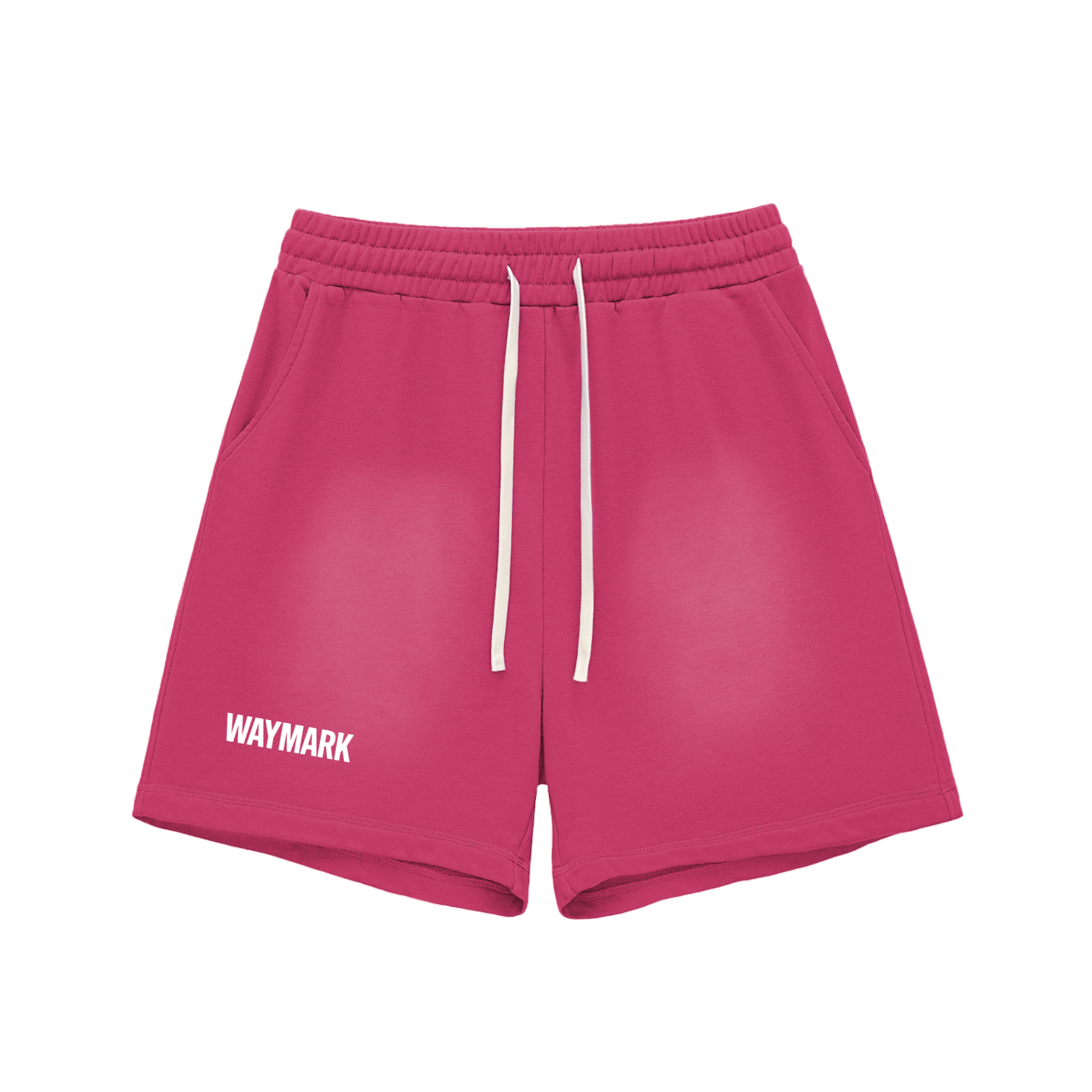 Sun Fade Raw Edge Cotton Shorts
