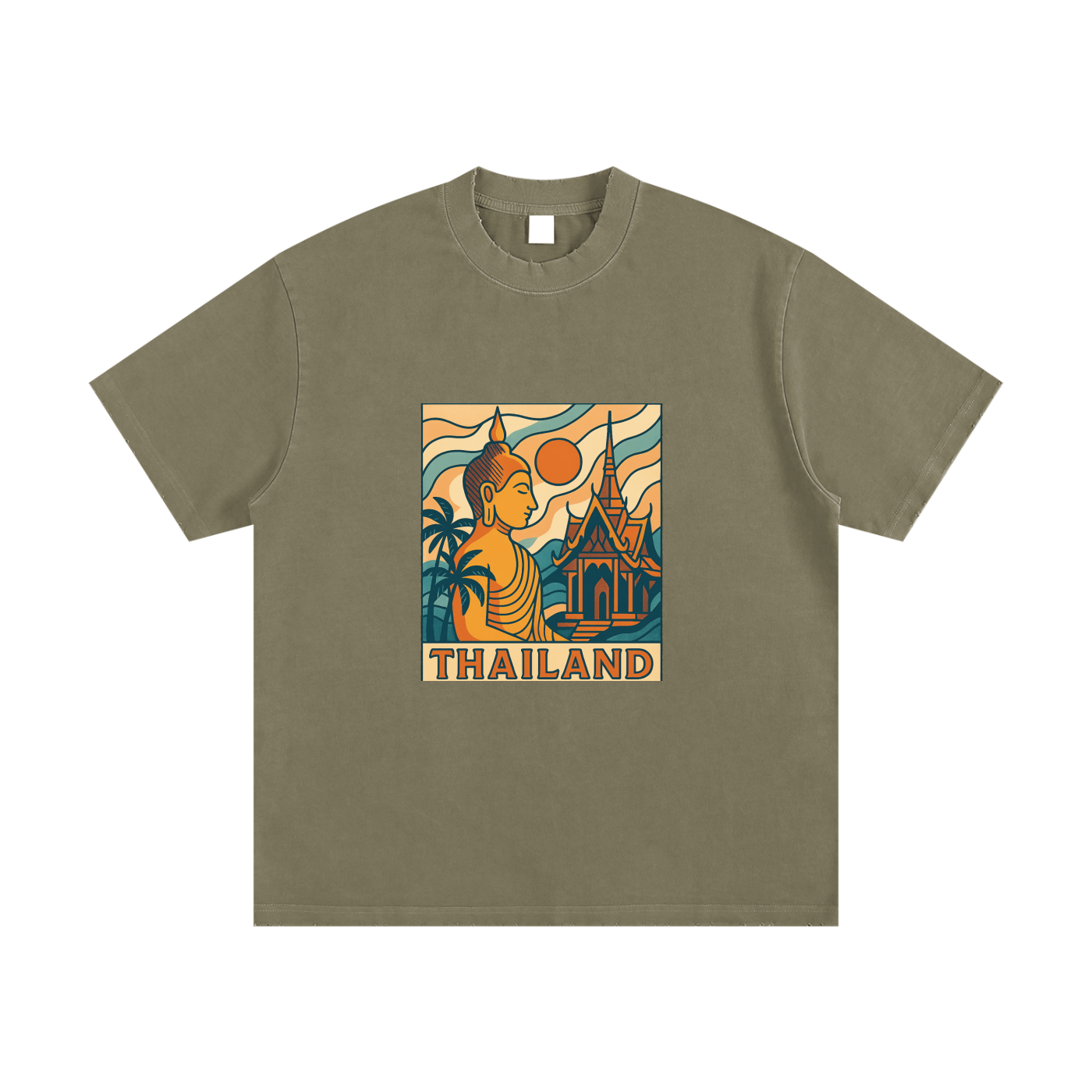 Heavyweight Vintage Washed Frayed T-Shirt