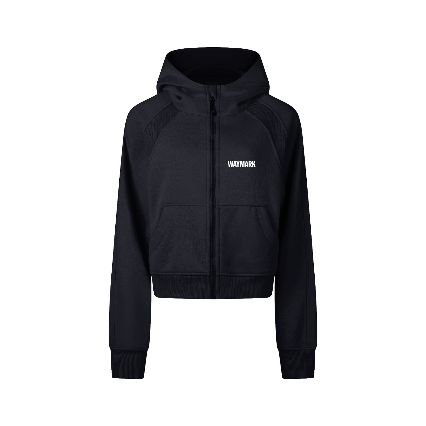 Cropped Zip-Through Hoodie