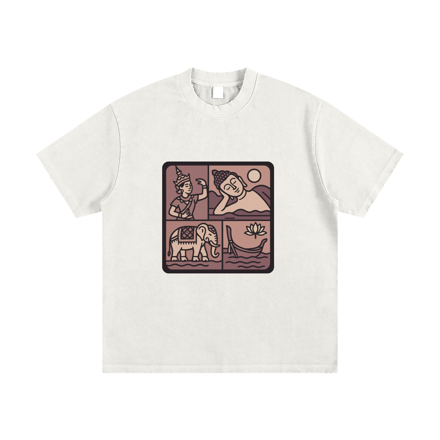 Heavyweight Vintage Washed Frayed T-Shirt