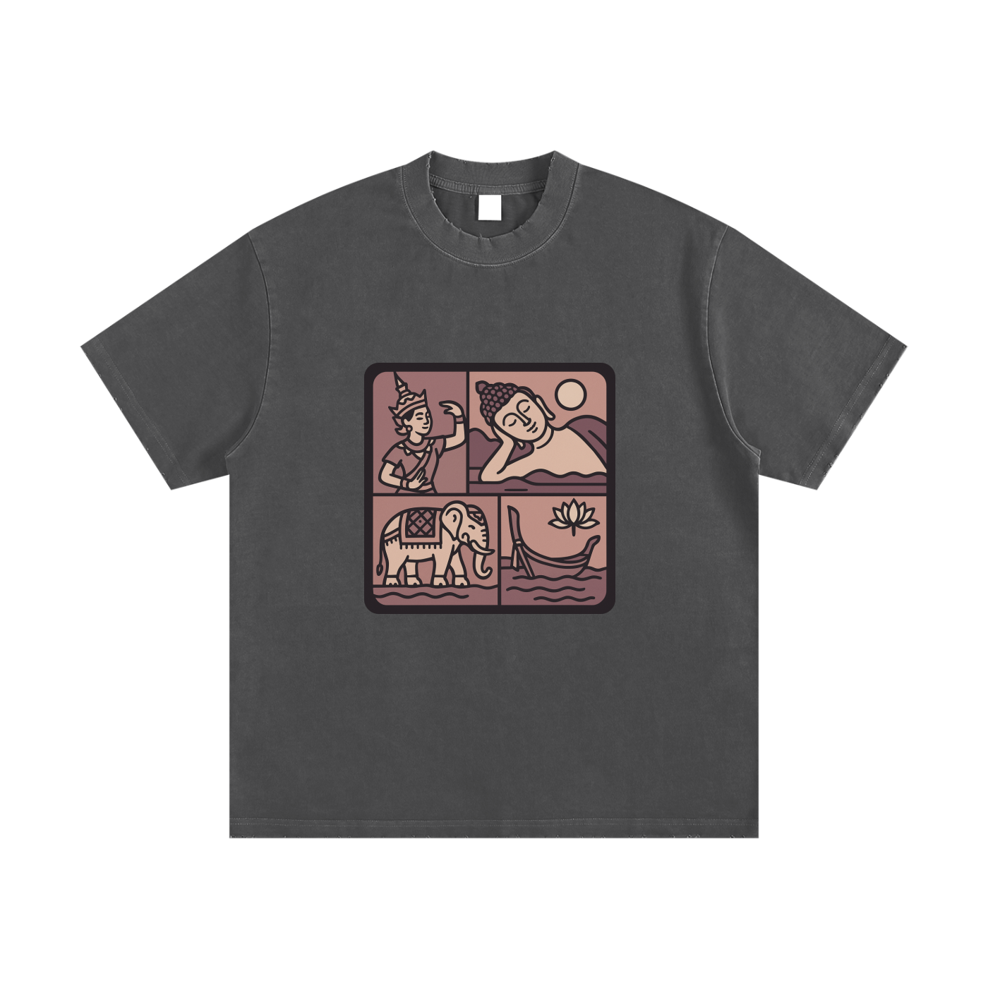 Heavyweight Vintage Washed Frayed T-Shirt