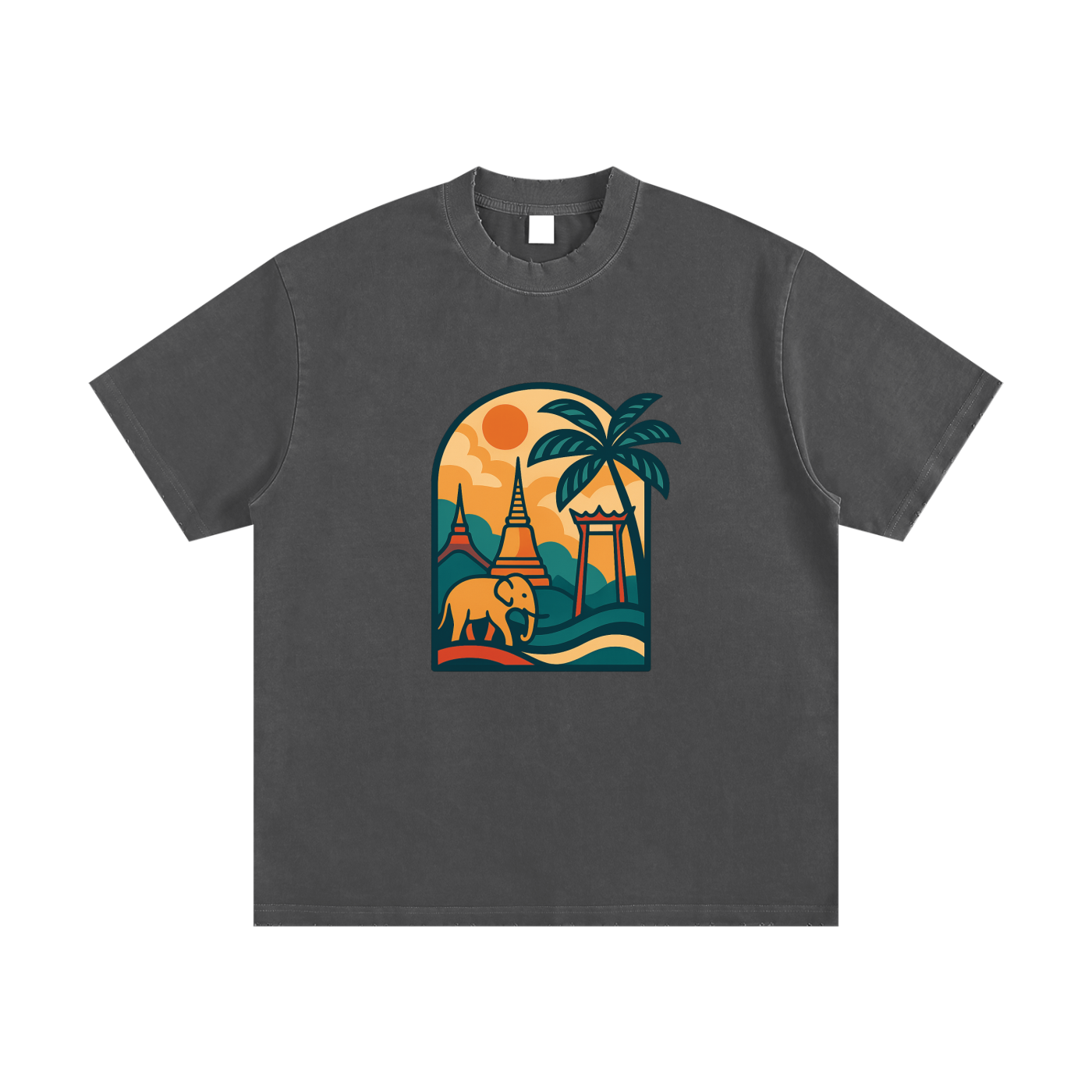 Heavyweight Vintage Washed Frayed T-Shirt