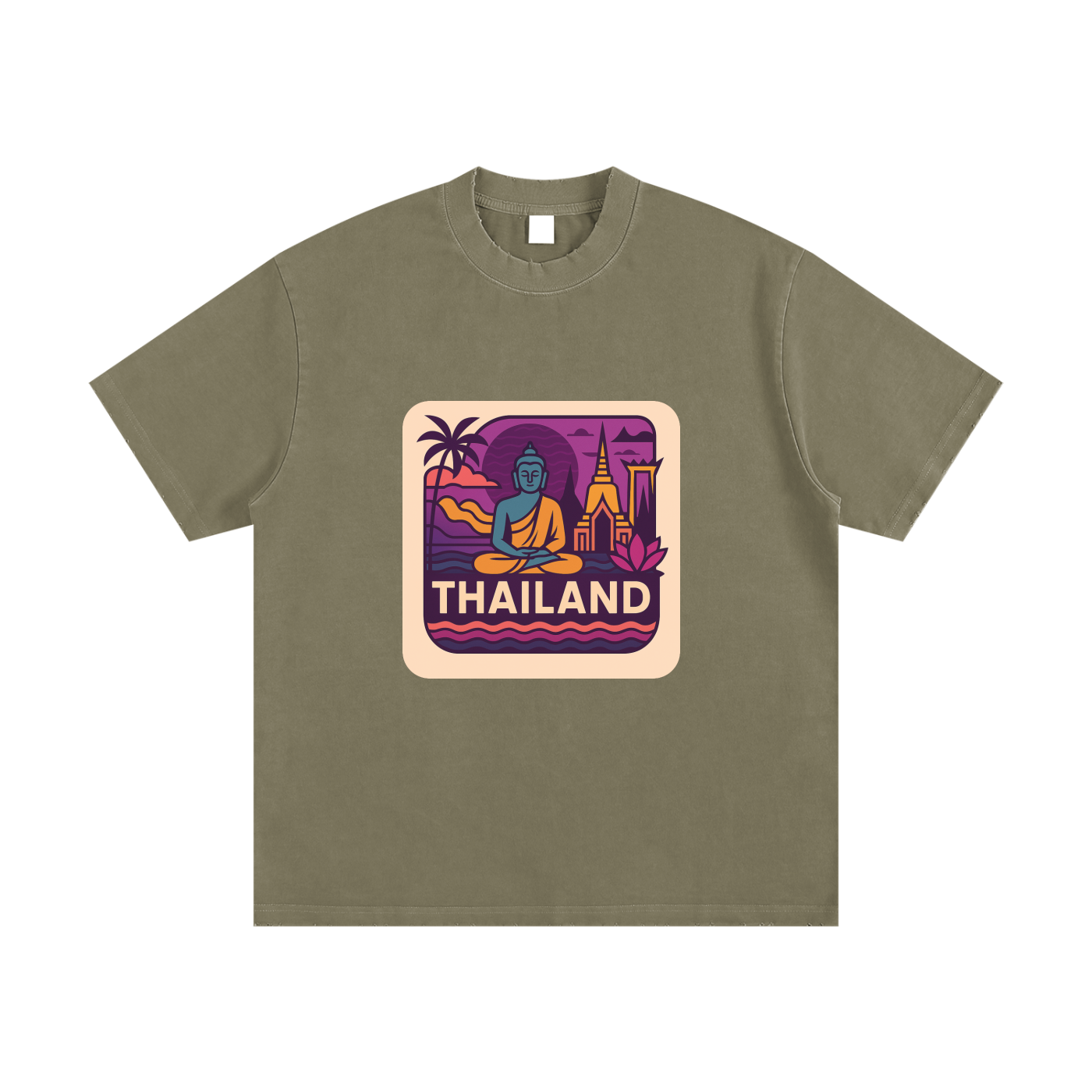 Heavyweight Vintage Washed Frayed T-Shirt