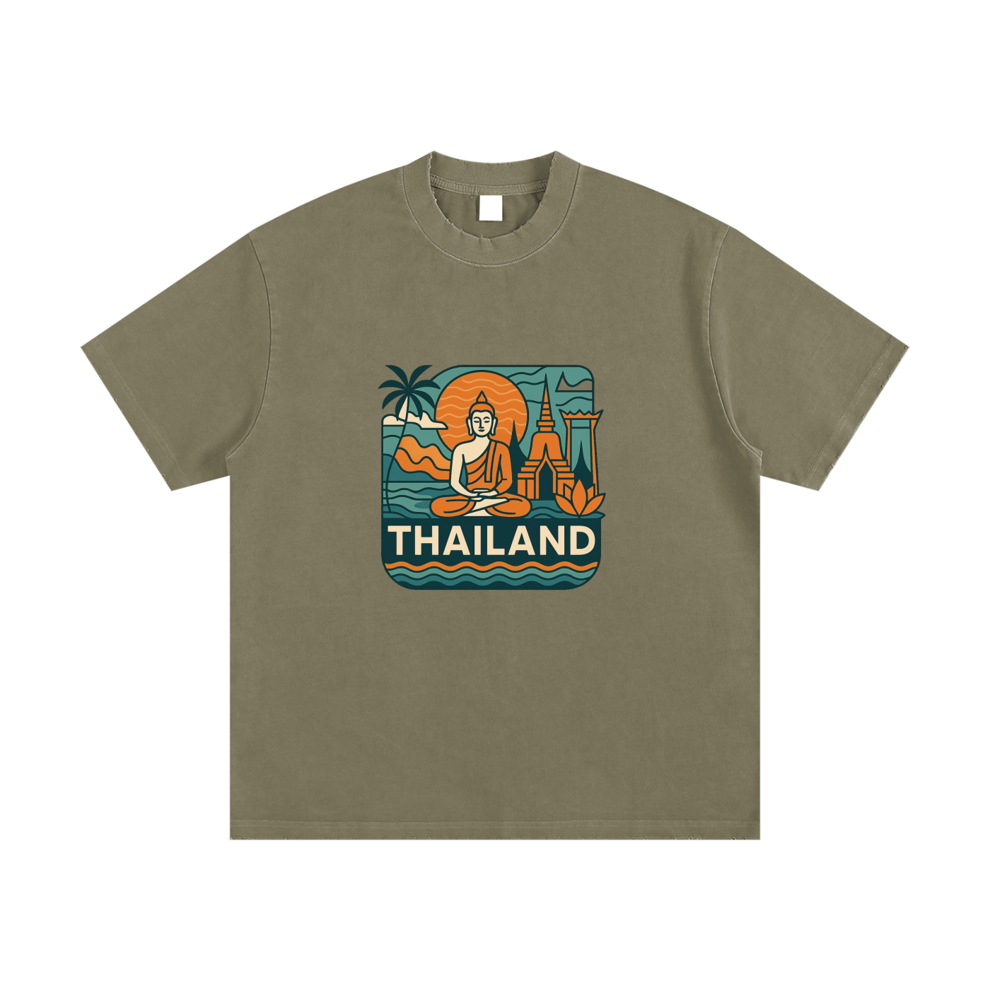 Heavyweight Vintage Washed Frayed T-Shirt