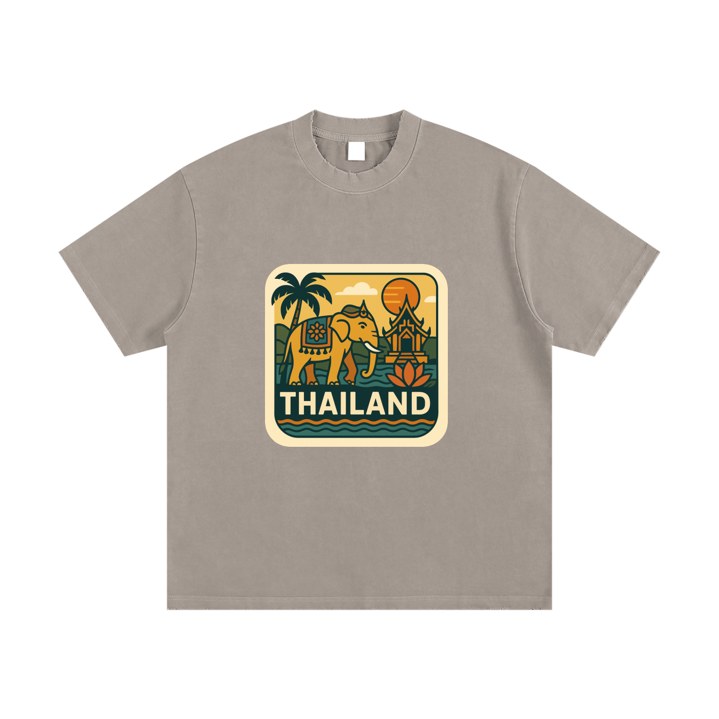 Heavyweight Vintage Washed Frayed T-Shirt