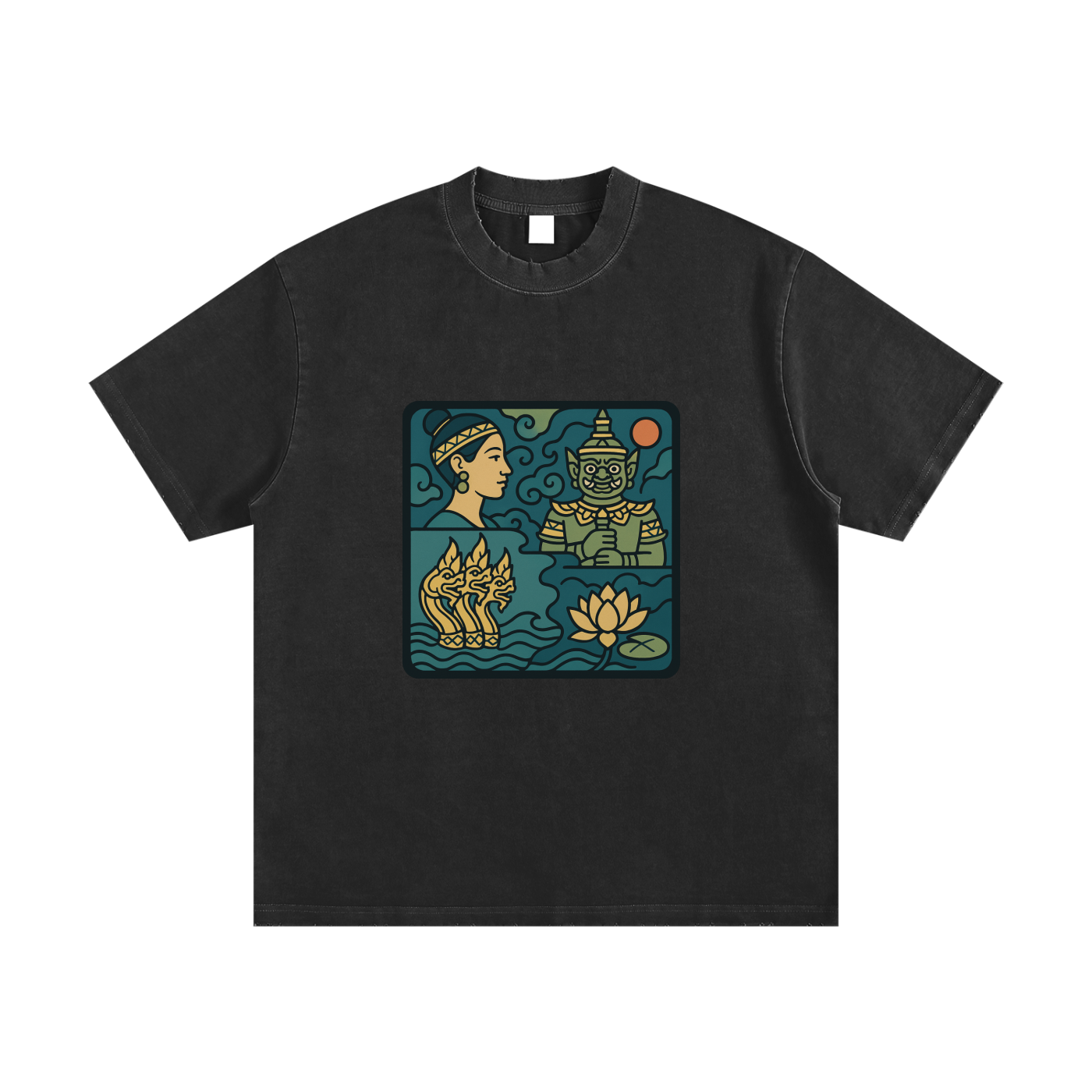Heavyweight Vintage Washed Frayed T-Shirt