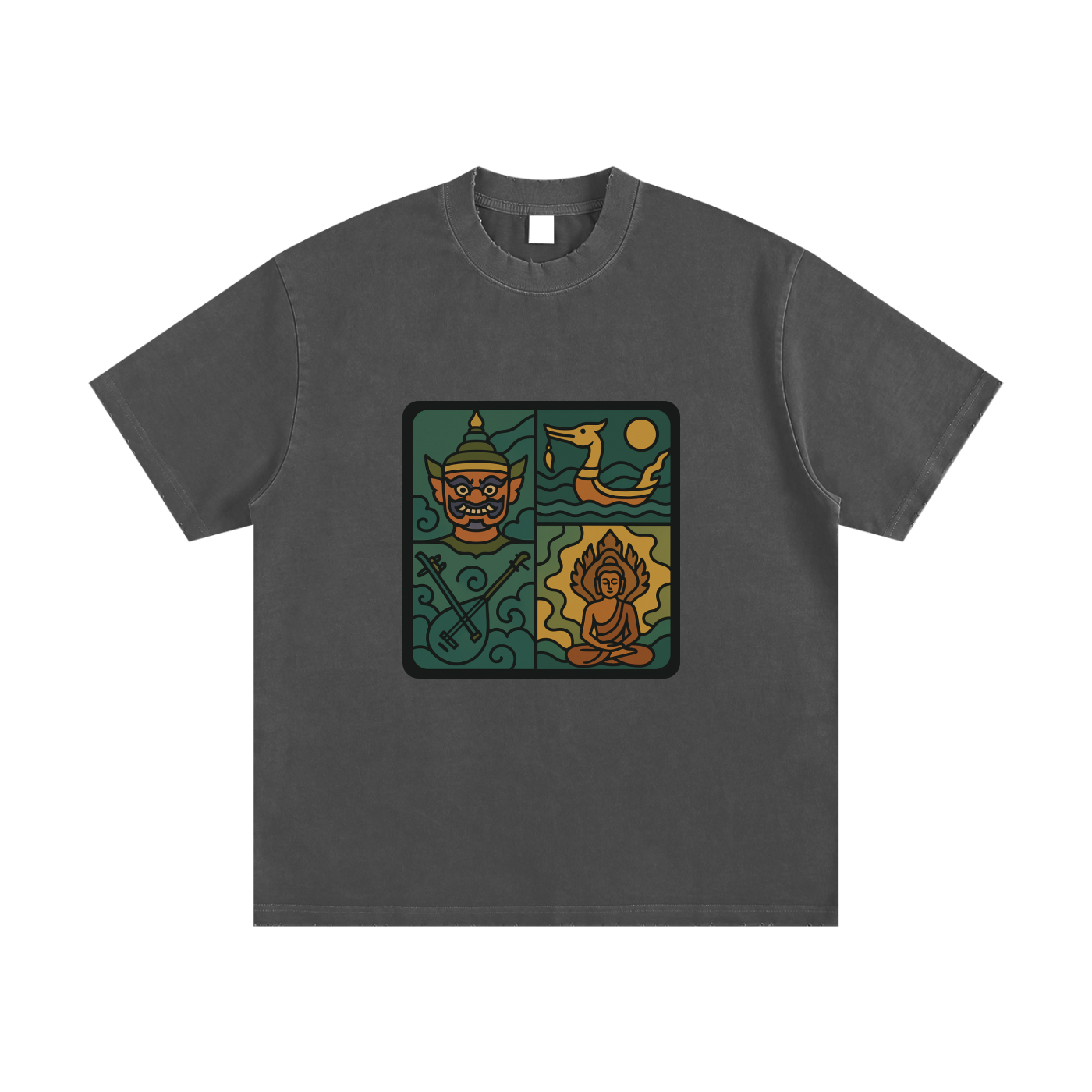 Heavyweight Vintage Washed Frayed T-Shirt