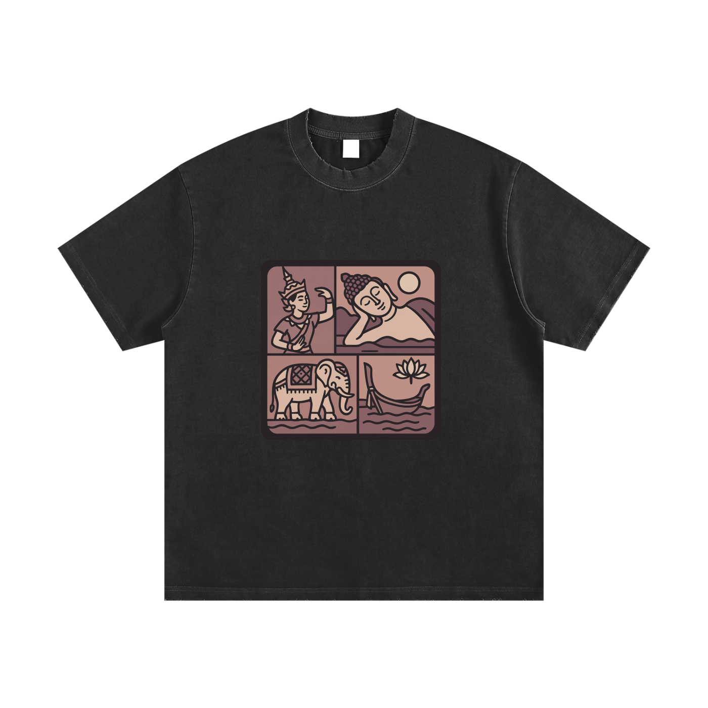 Heavyweight Vintage Washed Frayed T-Shirt