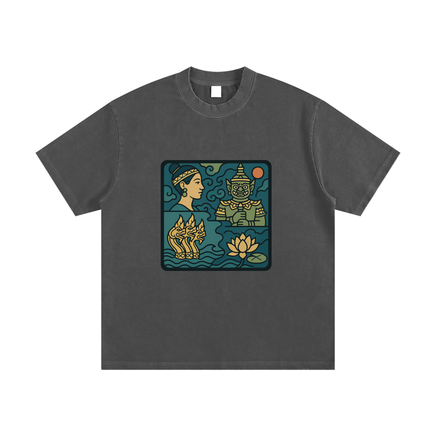 Heavyweight Vintage Washed Frayed T-Shirt